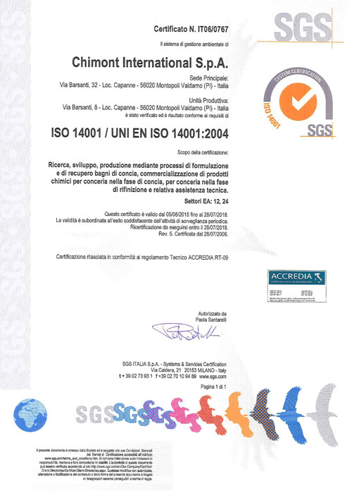 UNI EN ISO 14001 : 2015